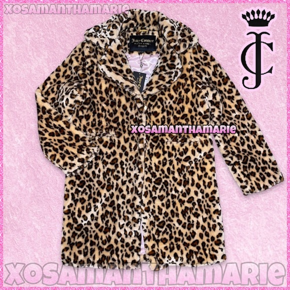 Juicy Couture Leopard Fur Coat - Picture 3 of 16